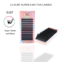 Silk Black Volume Easy Fan Lash Extensions 0.07mm