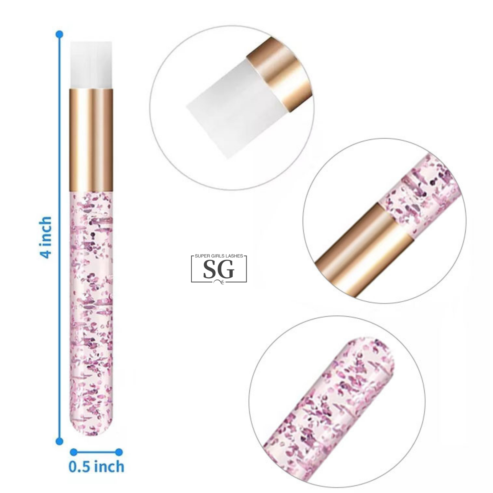 Rhinestone Eyelash Flat Cleaning Brush - Image 4
