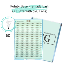 6D Large Tray Pointy Base Premade Volume Fans 320 Fans 16 Lines 8MM-15MM Mixed