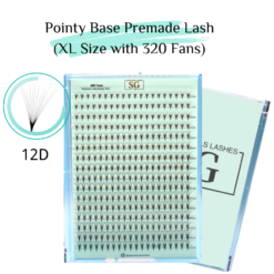 12D Large Tray Pointy Base Premade Volume Fans 320 Fans 16 Lines 8MM-15MM Mixed