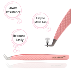 Alternative view of SG-A2 Pink Diamond Dust Mega Volume Lash Tweezers