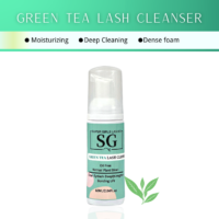 GREE﻿N TEA Lash Foaming Cleanser 60ml for Eyelash Extensions
