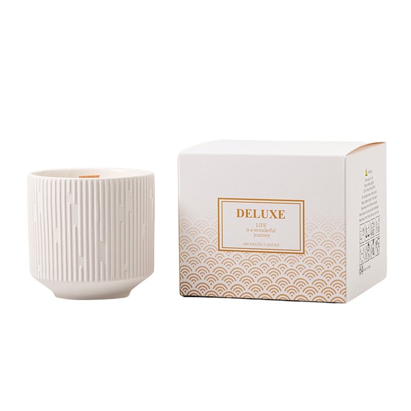 Fluted Ceramic Candle