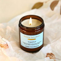 Amber Glass Candle - Image 3