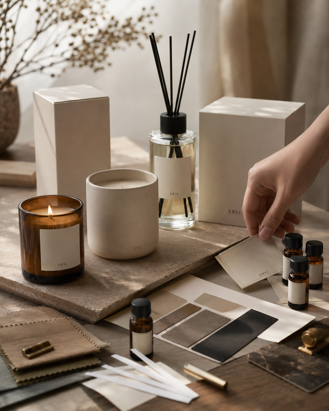 ERYI home fragrance product development and private label studio